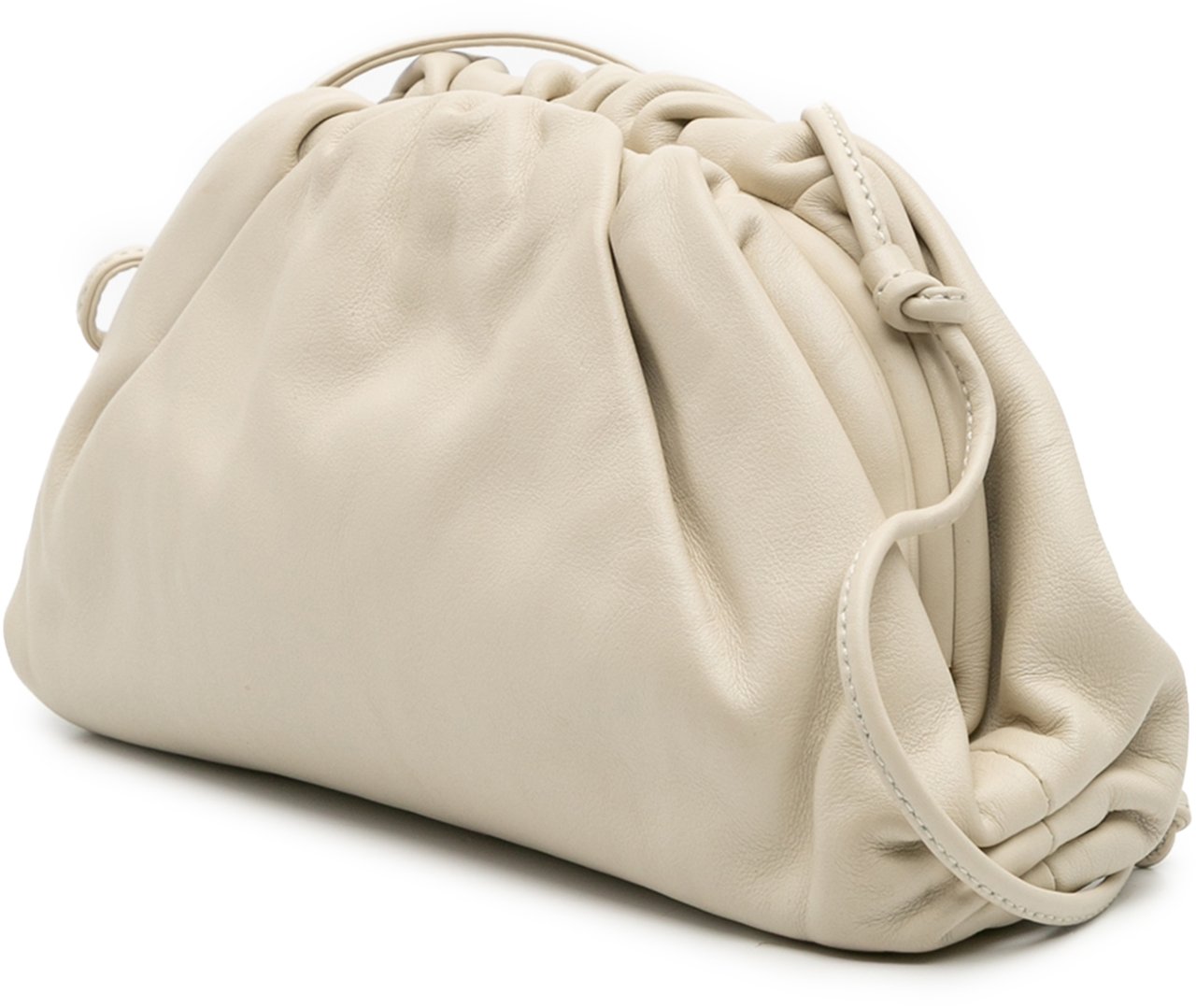 Bottega Veneta Lambskin The Mini Pouch Crossbody Wit