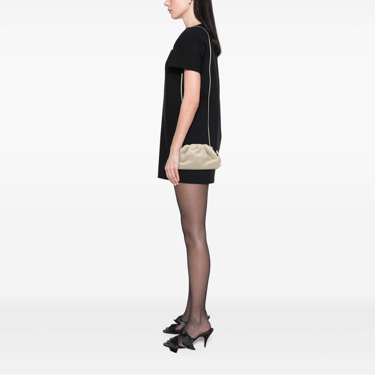 Bottega Veneta Lambskin The Mini Pouch Crossbody Wit