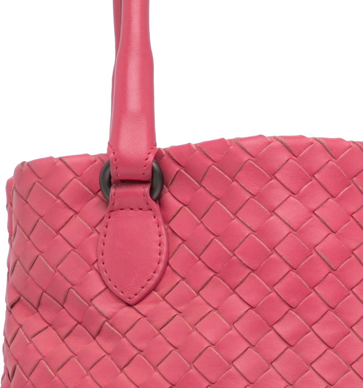 Bottega Veneta Nappa Intrecciato Bucket Bag Roze