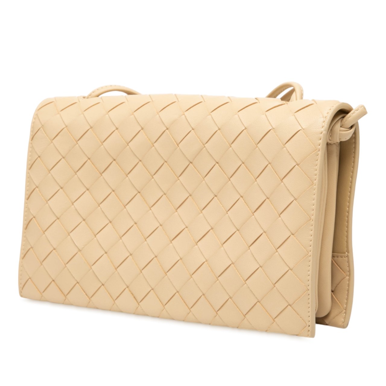 Bottega Veneta Nappa Intrecciato Trio Pouch On Strap Bruin