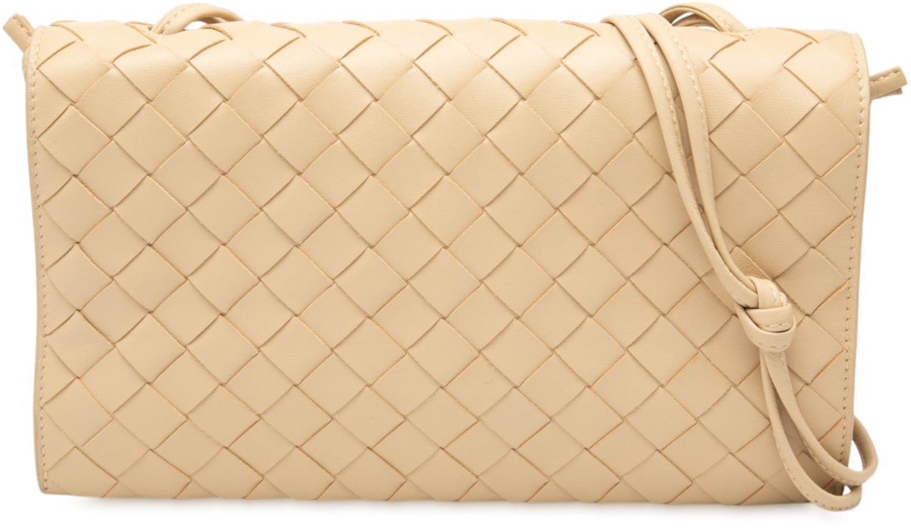 Bottega Veneta Nappa Intrecciato Trio Pouch On Strap Bruin