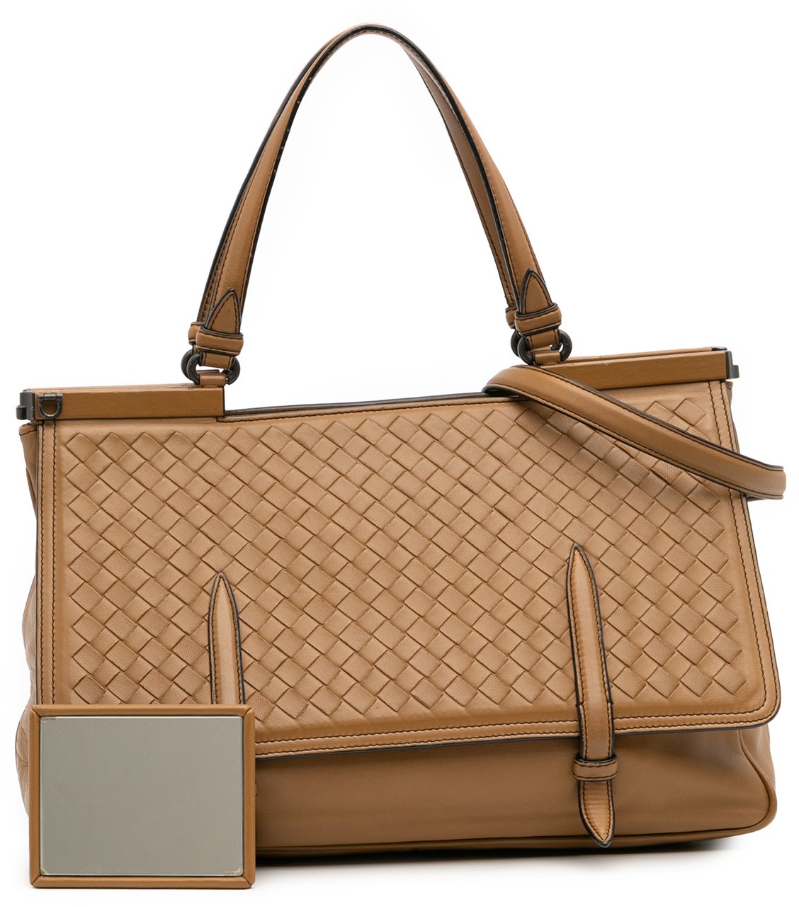 Bottega Veneta Medium Nappa Intrecciato Monaco Satchel Bruin