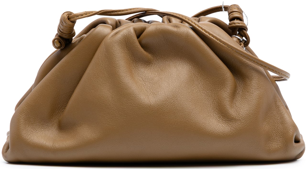 Bottega Veneta Lambskin The Mini Pouch Crossbody Bruin