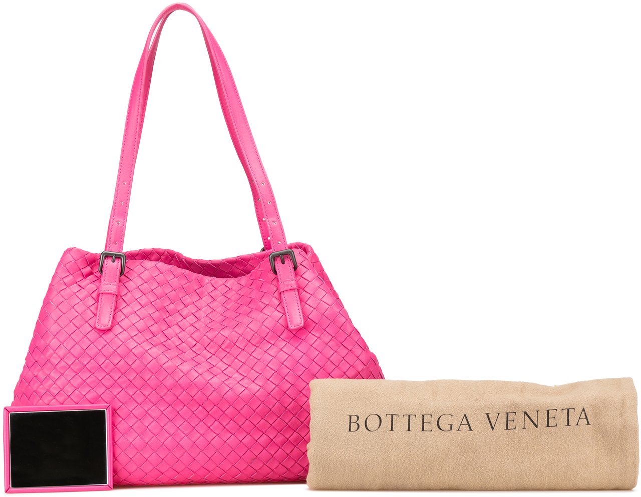 Bottega Veneta Medium Nappa Intrecciato Cesta Tote Roze