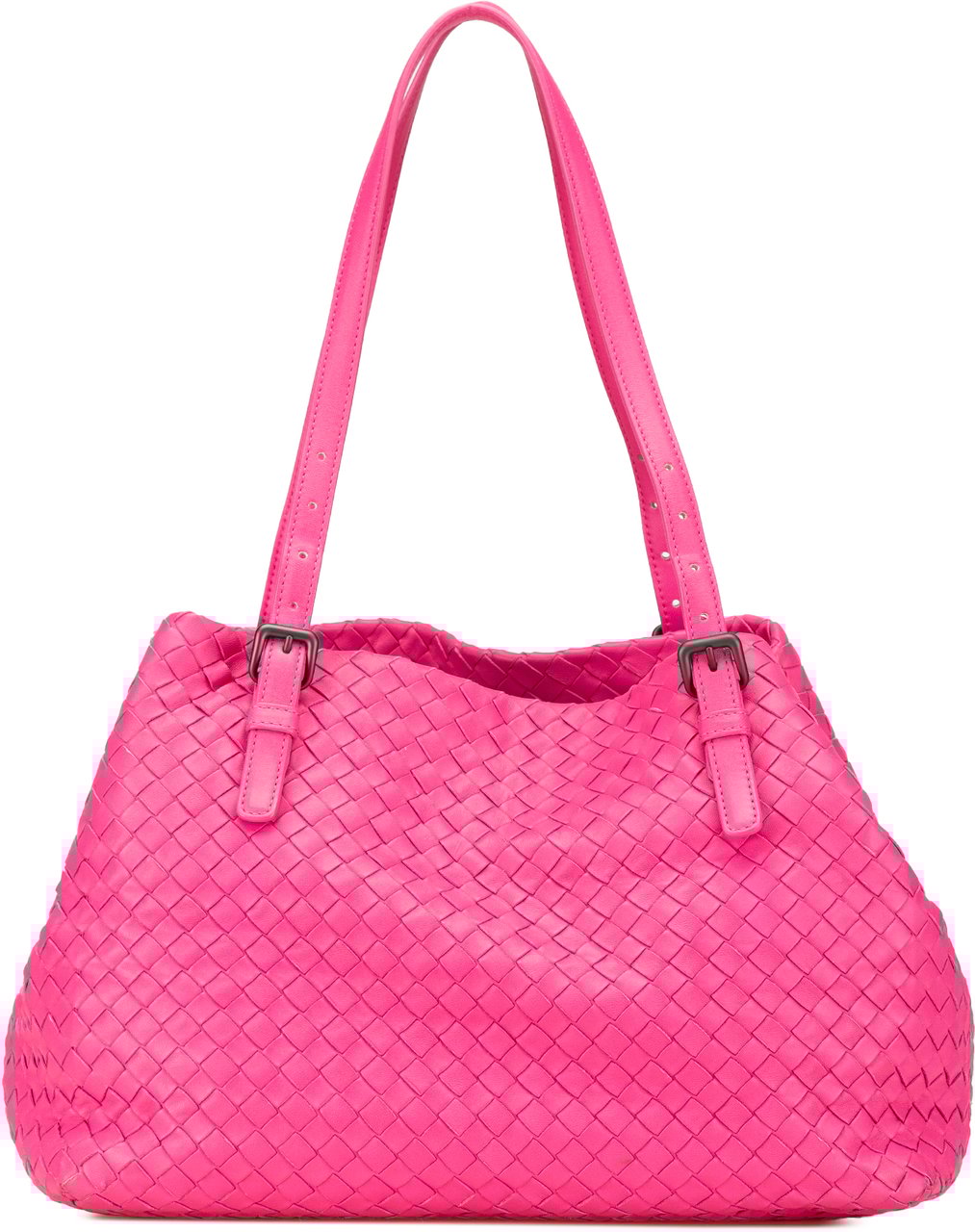 Bottega Veneta Medium Nappa Intrecciato Cesta Tote Roze