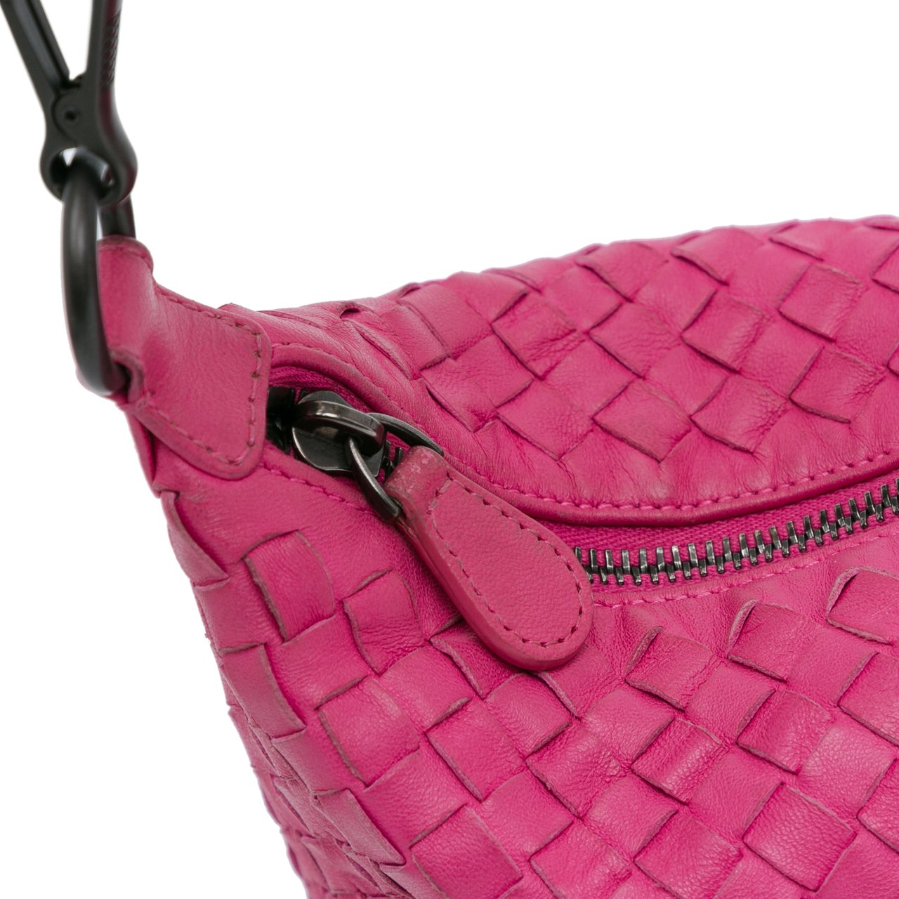 Bottega Veneta Intrecciato Shoulder Bag Roze