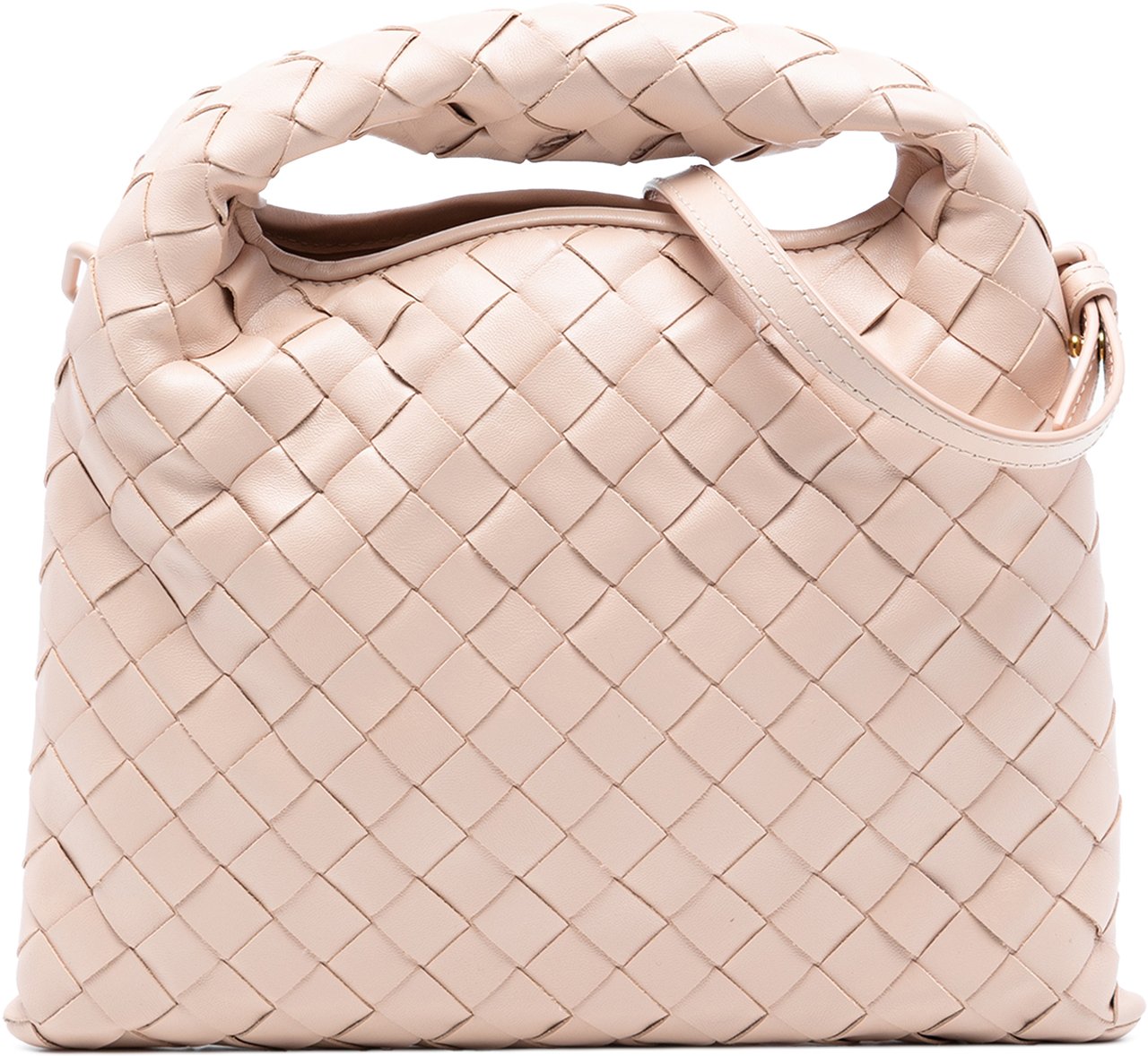 Bottega Veneta Mini Calfskin Intrecciato Hop Satchel Roze