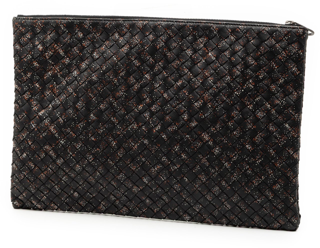 Bottega Veneta Nappa Intrecciato Micro Dot Clutch Zwart