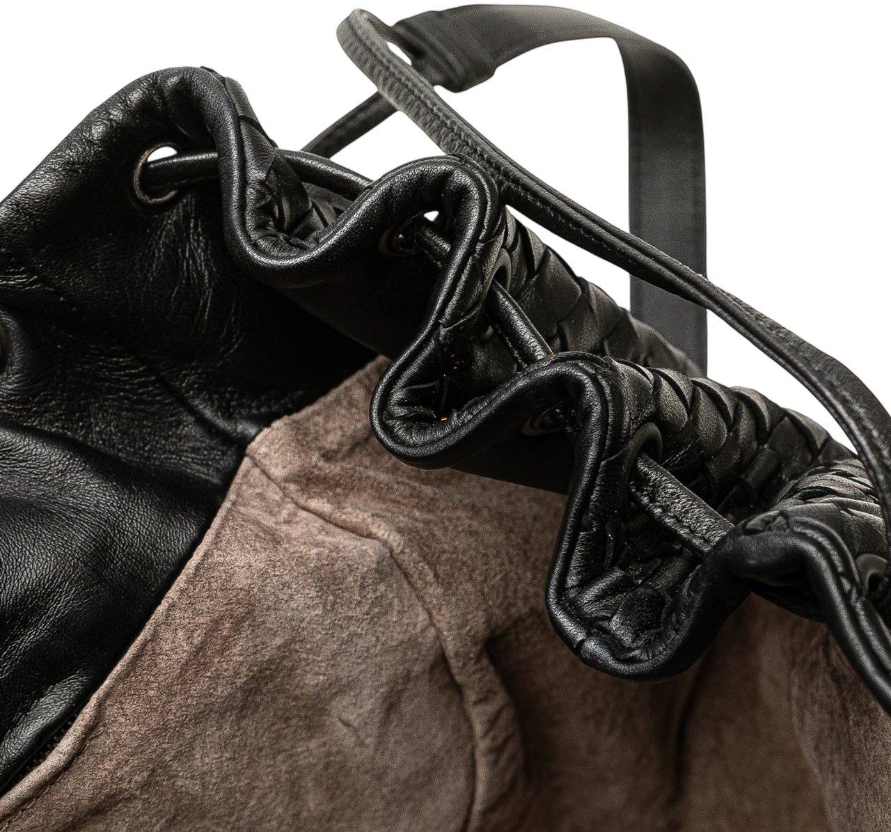 Bottega Veneta Nappa Intrecciato Flap Crossbody Zwart