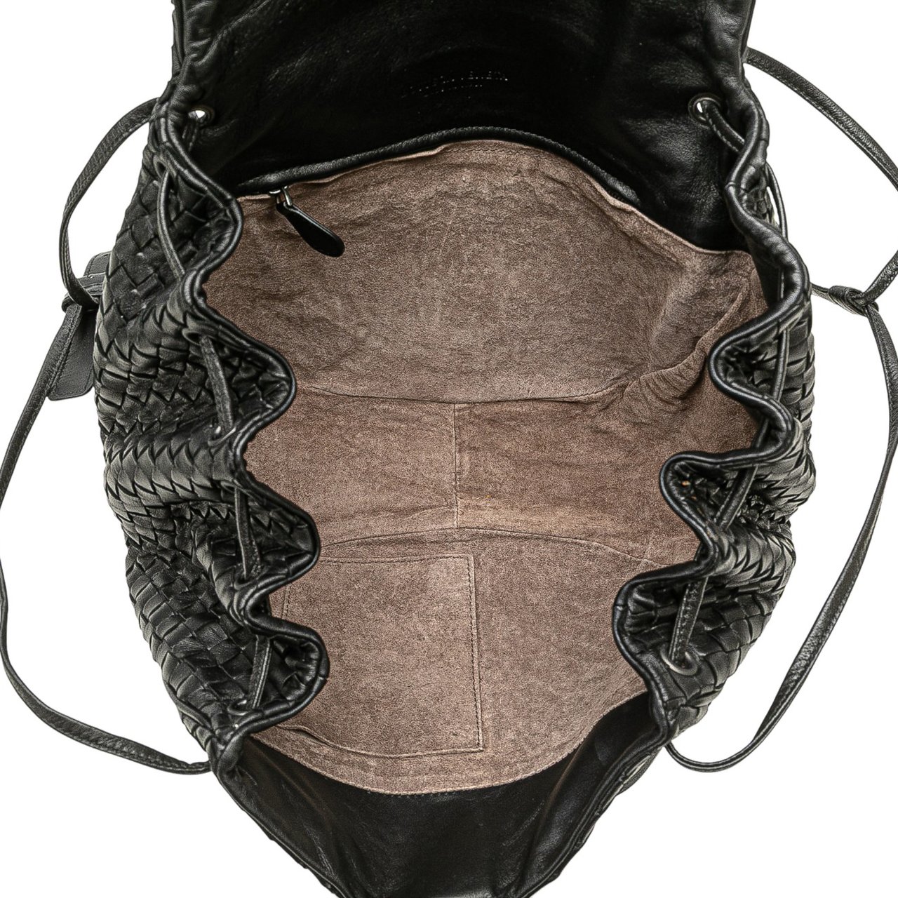 Bottega Veneta Nappa Intrecciato Flap Crossbody Zwart