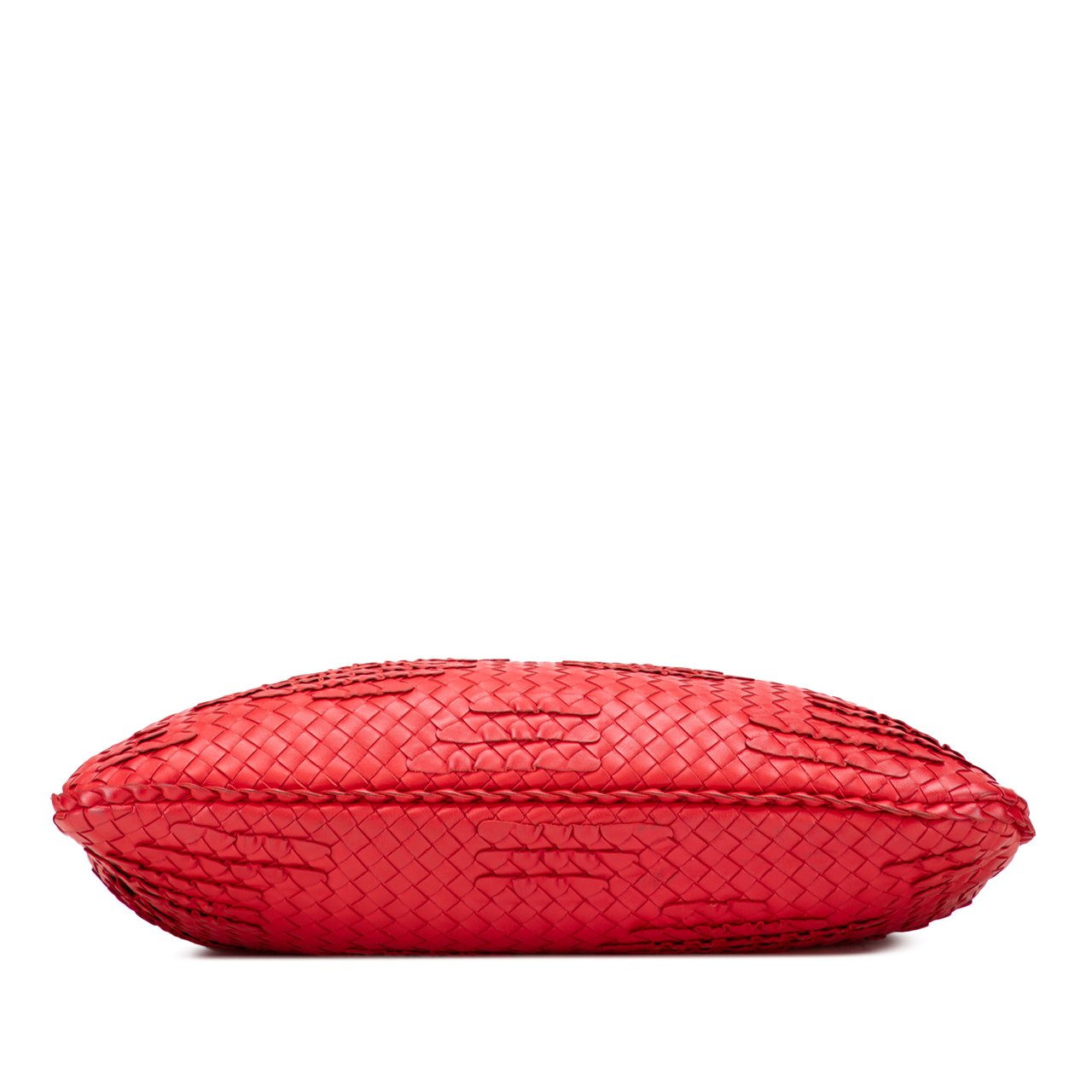 Bottega Veneta Medium Nappa Intrecciato Ruffle Veneta Hobo Rood