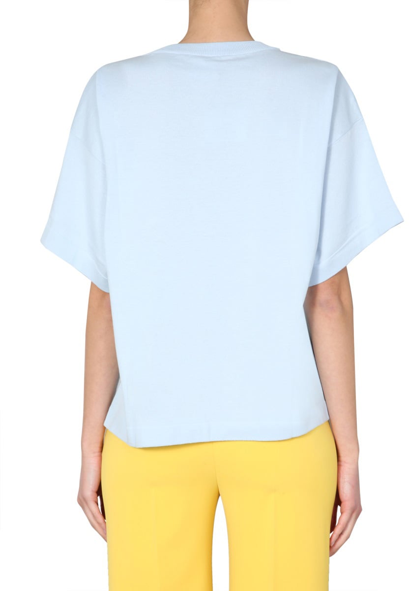 Boutique Moschino Graphic Round Neck T-Shirt Neutraal