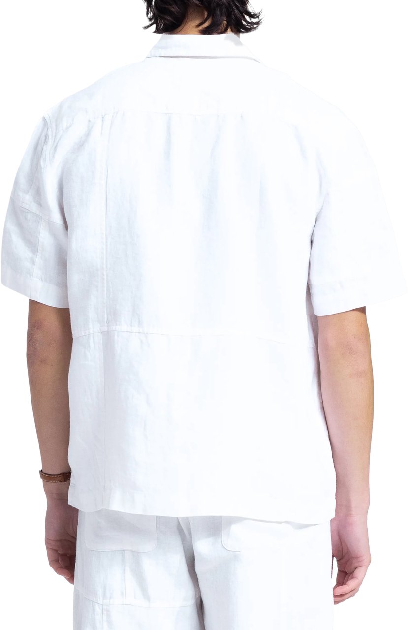 Bram's Fruit Linen Repair Shirt Shortsleeve- White Wit