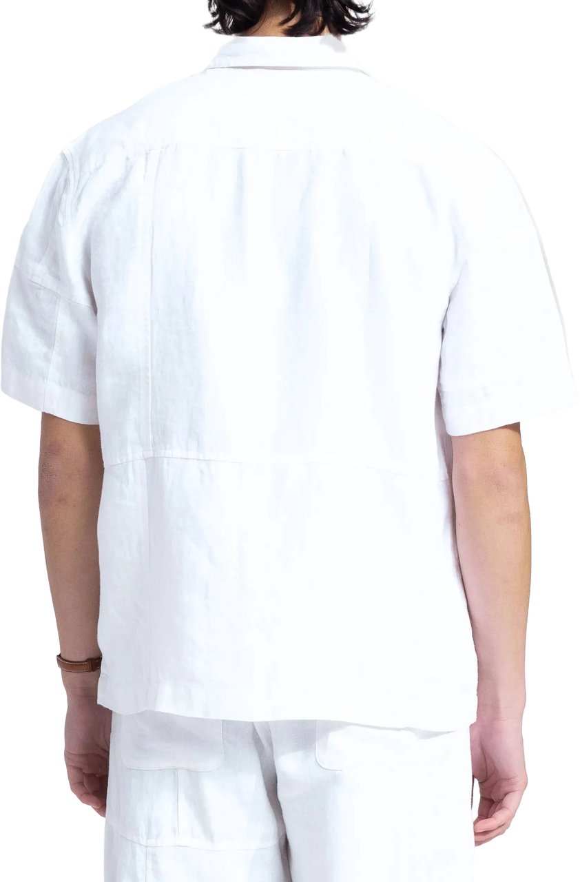 Bram's Fruit Linen Repair Shirt Shortsleeve- White Wit