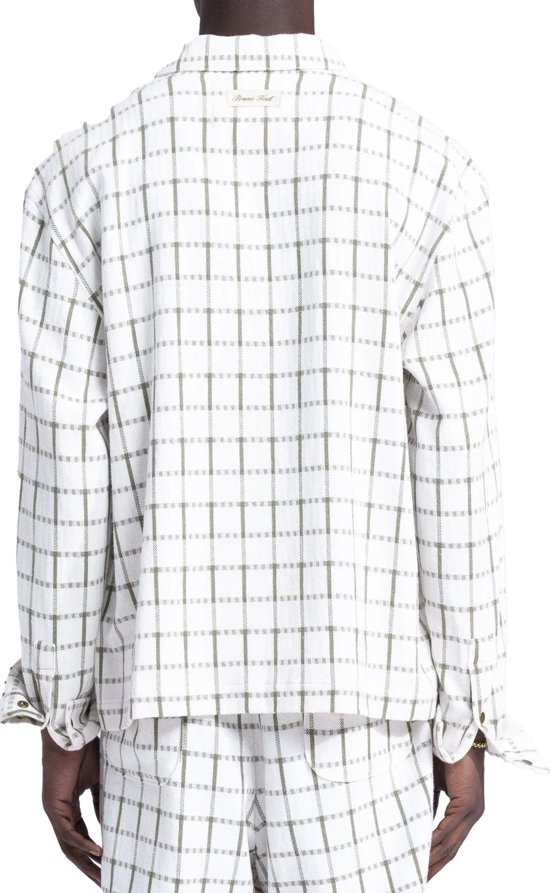 Bram's Fruit Tea Cloth Overshirt - Green Groen