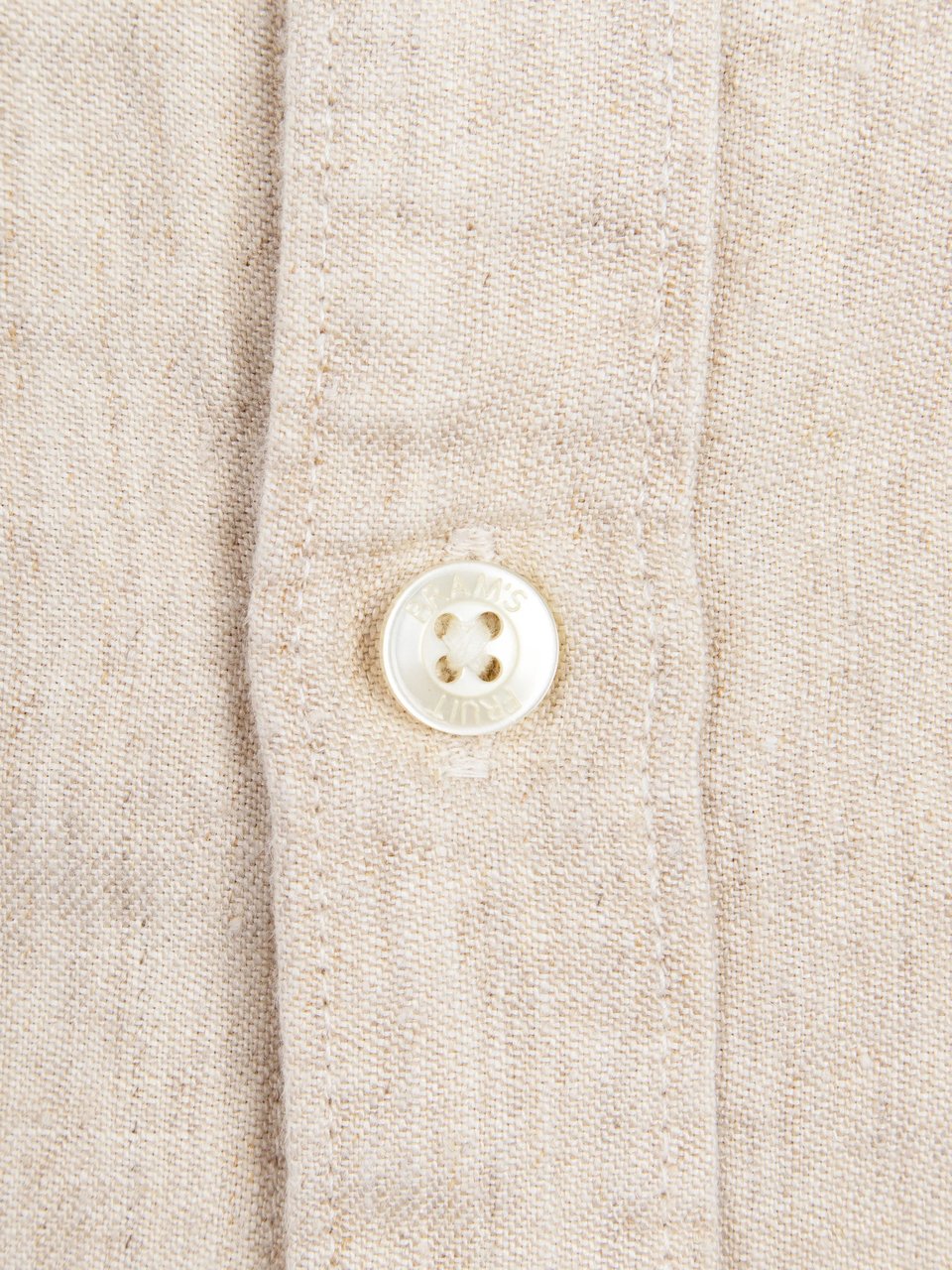 Bram's Fruit Distressed Linen Shirt Longsleeve - Natural Linen Beige