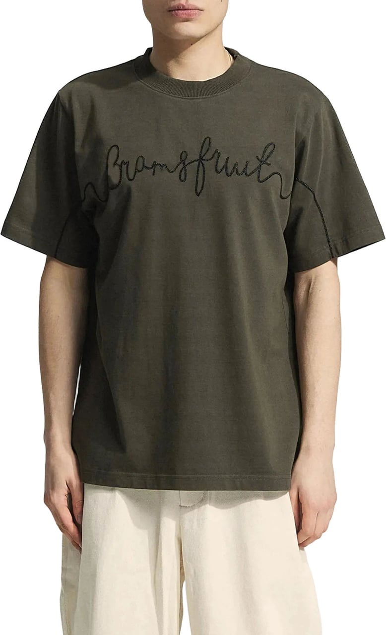 Bram's Fruit Garden Hose Chain Stitch T-Shirt - Charcoal Grijs