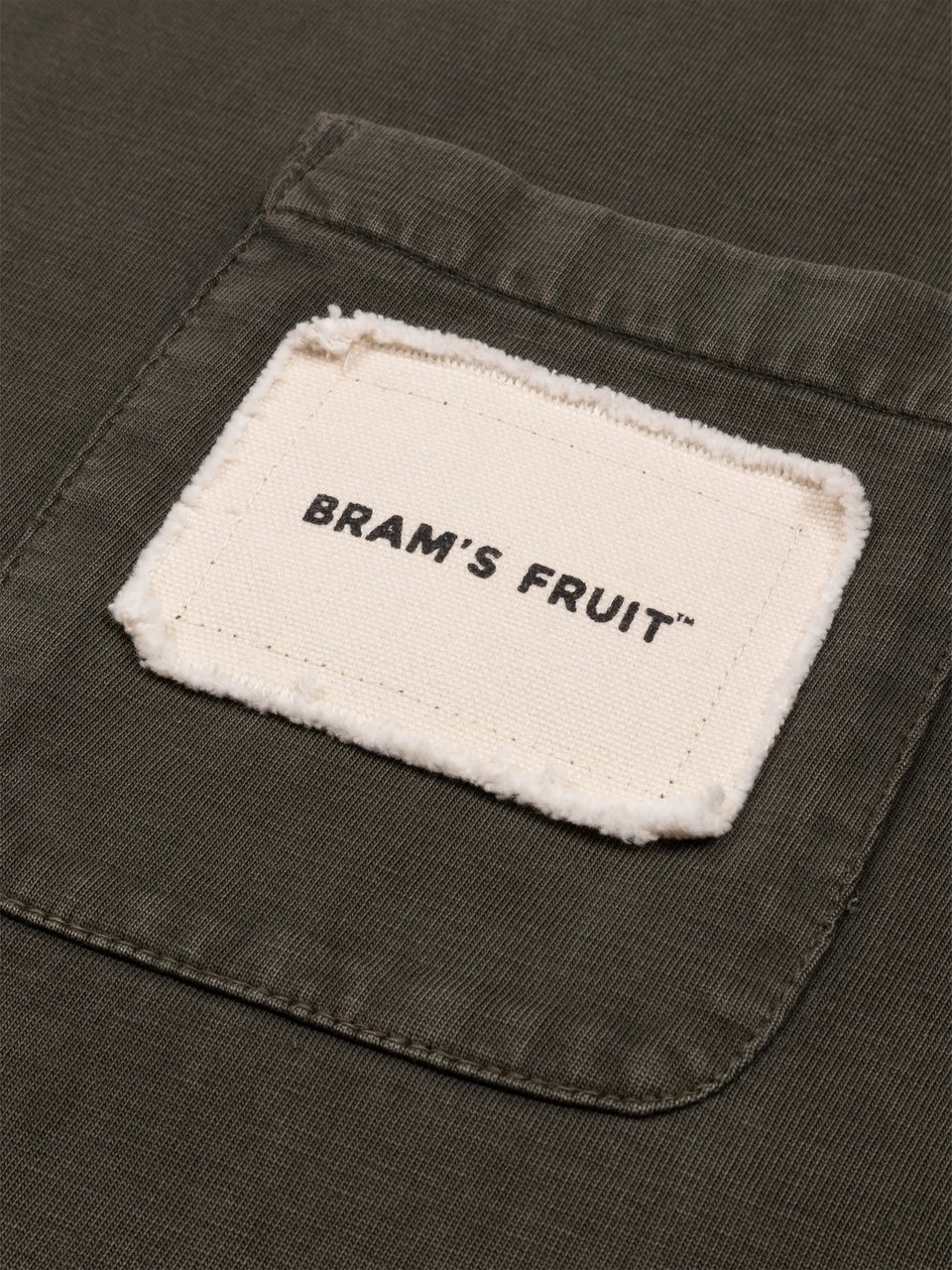 Bram's Fruit Chest Pocket T-Shirt - Washed Charcoal Grijs