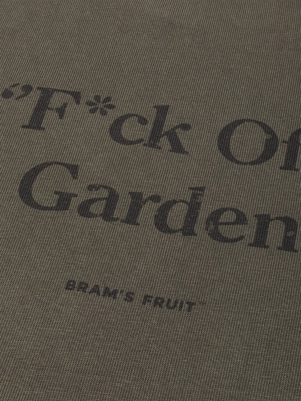 Bram's Fruit “F*ck Off I'm Gardening” T-Shirt Distressed - Washed Charcoal Grijs