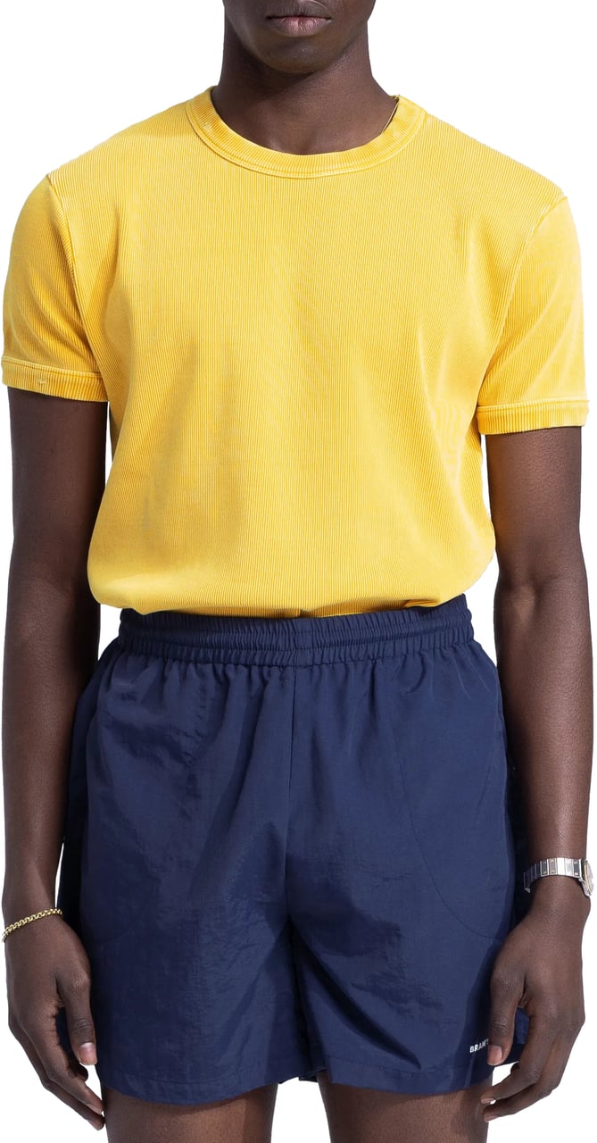 Bram's Fruit Heavy Rib T-Shirt Distressed - Washed Dried Orange Oranje