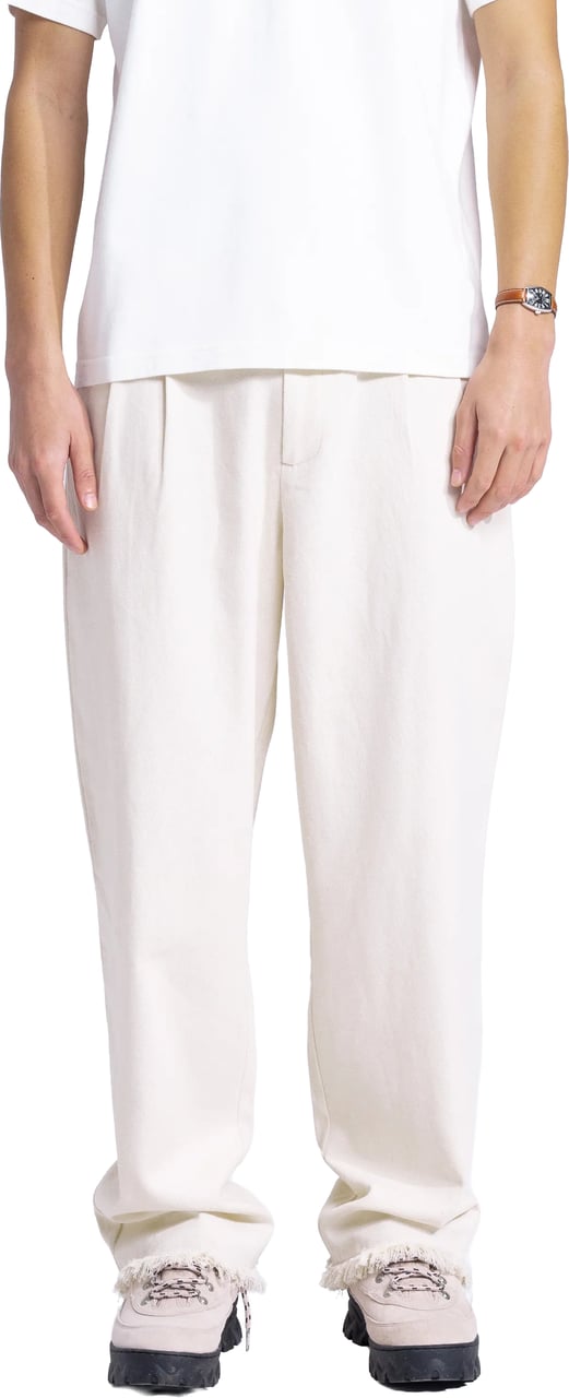 Bram's Fruit Twill Trousers Distressed - Beige Beige