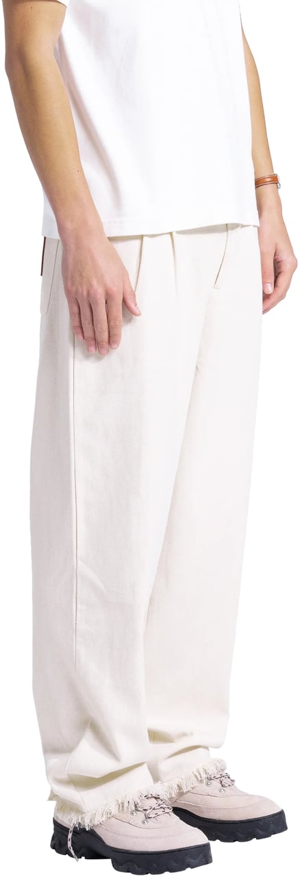 Bram's Fruit Twill Trousers Distressed - Beige Beige