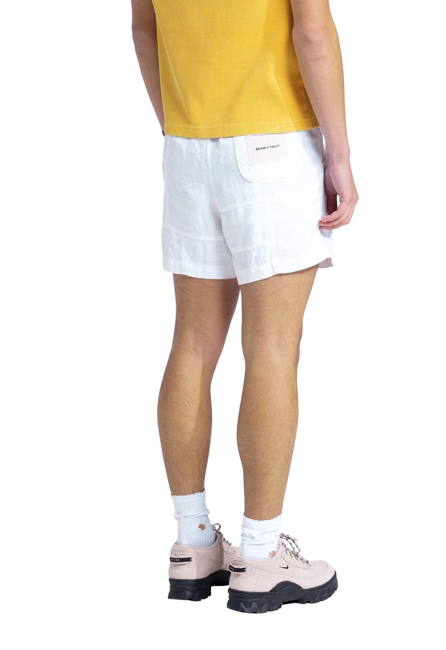 Bram's Fruit Linen Repair Shorts - White Wit