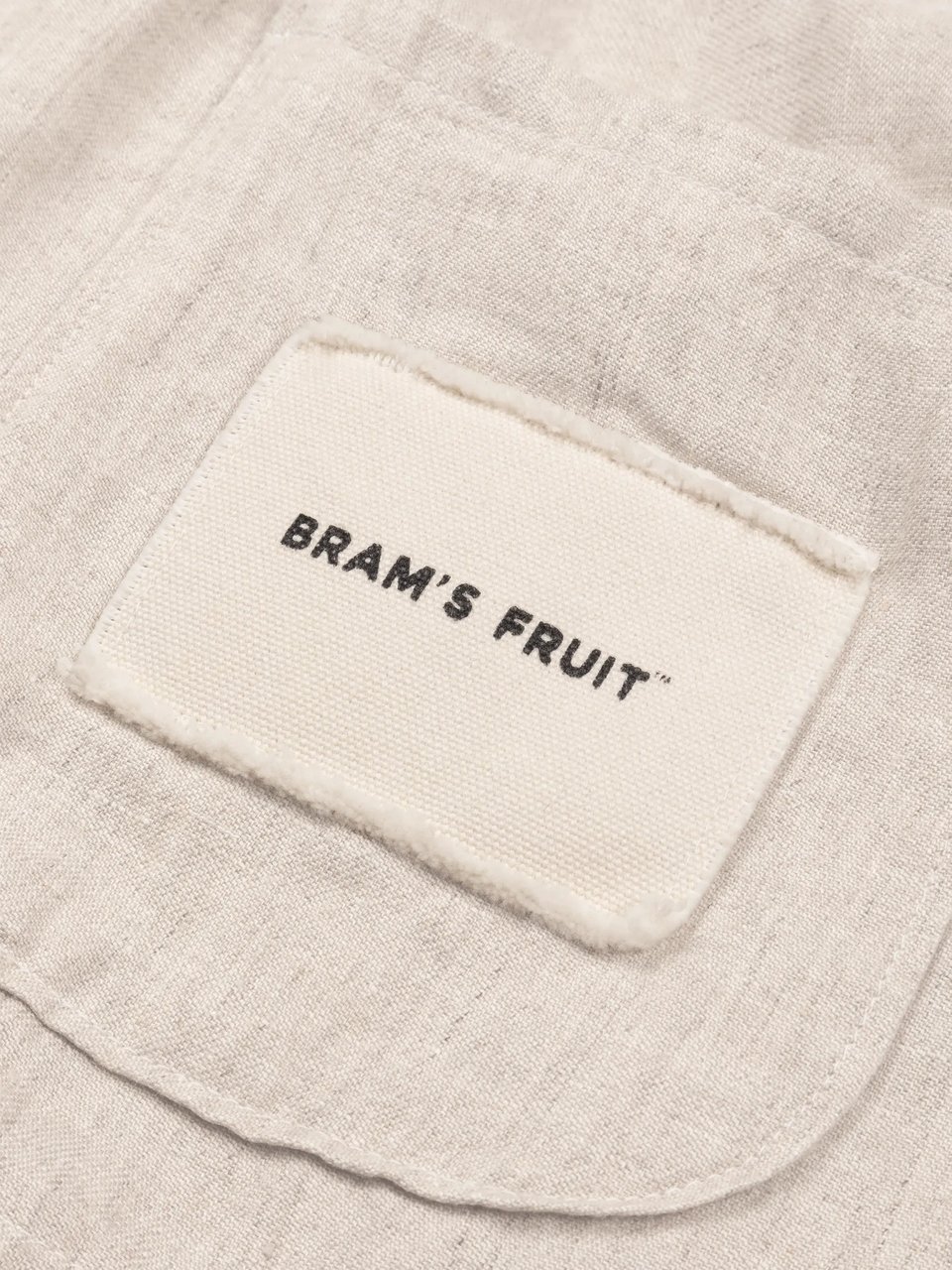Bram's Fruit Linen Repair Shorts - Natural Linen Beige