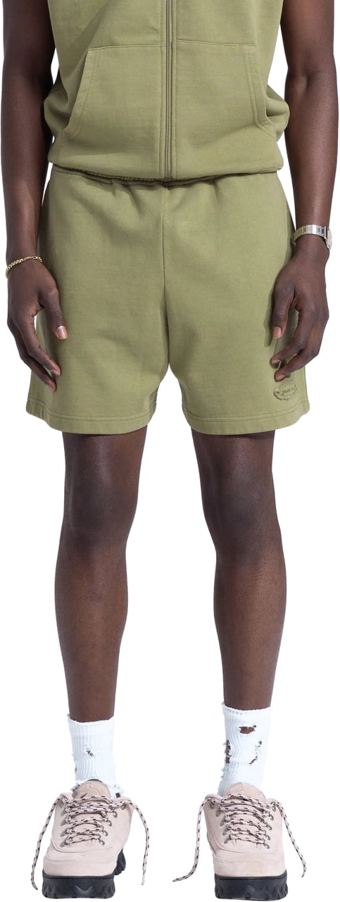 Bram's Fruit Cut & Sew Sweat Shorts - Washed Olive Green Groen