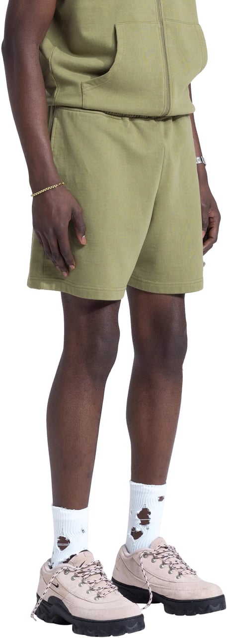 Bram's Fruit Cut & Sew Sweat Shorts - Washed Olive Green Groen