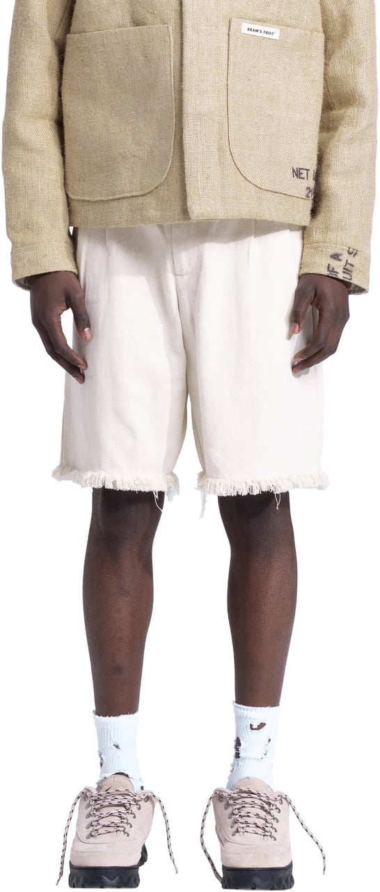 Bram's Fruit Twill Shorts Distressed - Beige Beige