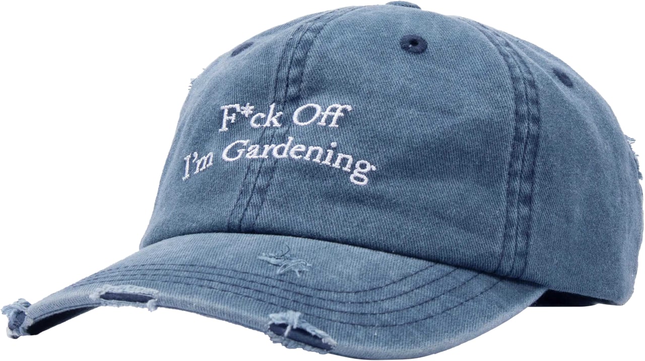 Bram's Fruit F*ck Off I'm Gardening Cap Distressed - Washed Navy Blauw