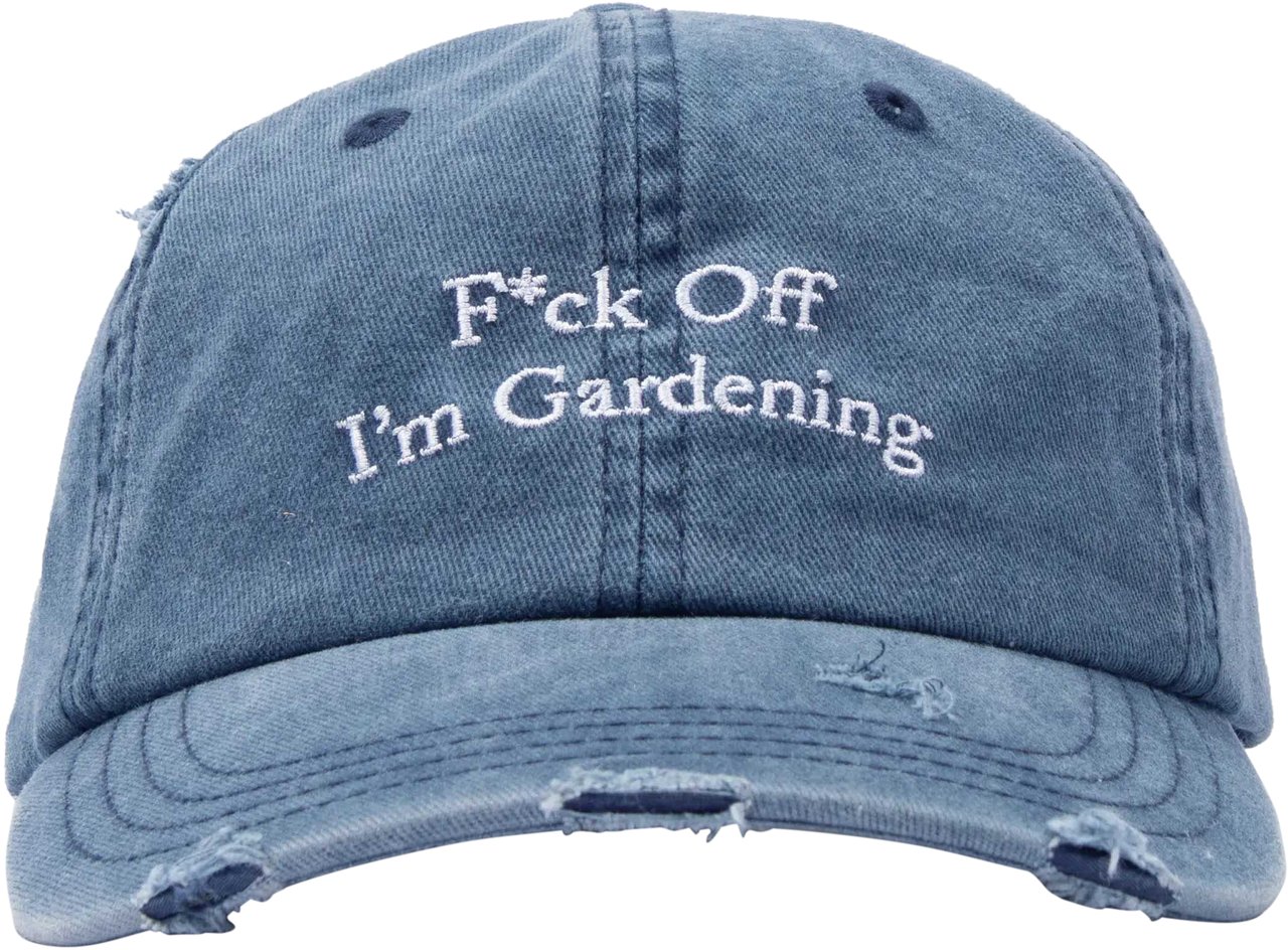 Bram's Fruit F*ck Off I'm Gardening Cap Distressed - Washed Navy Blauw