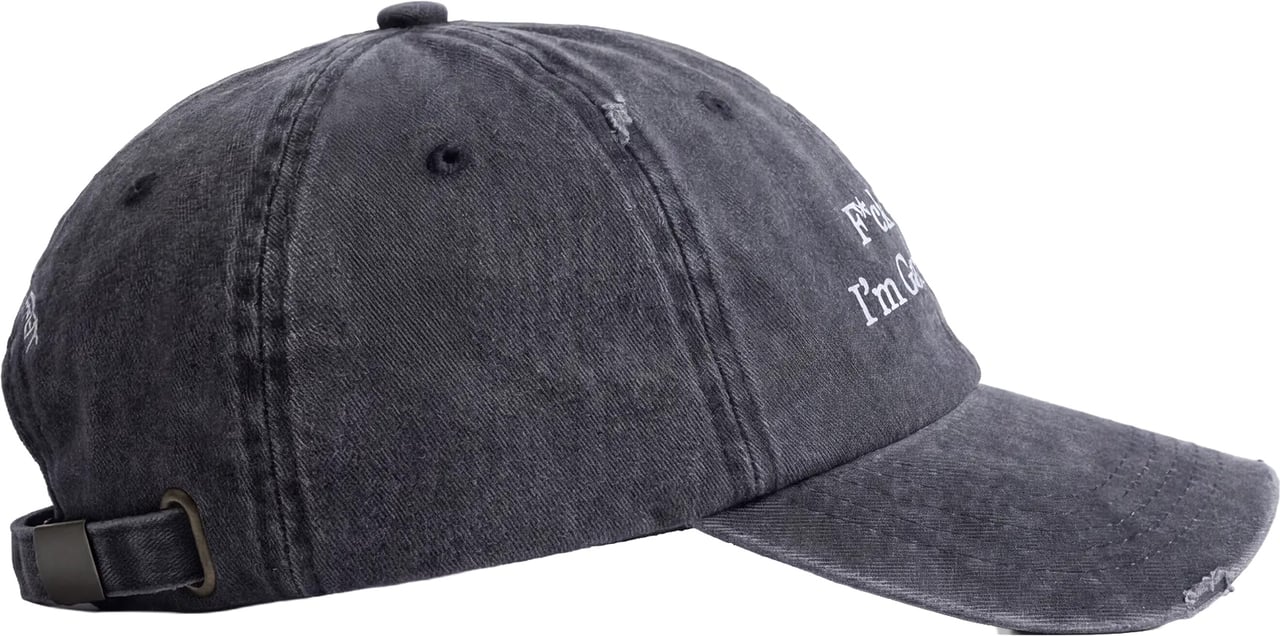 Bram's Fruit “F*ck Off I'm Gardening” Cap Distressed - Washed Charcoal Grijs