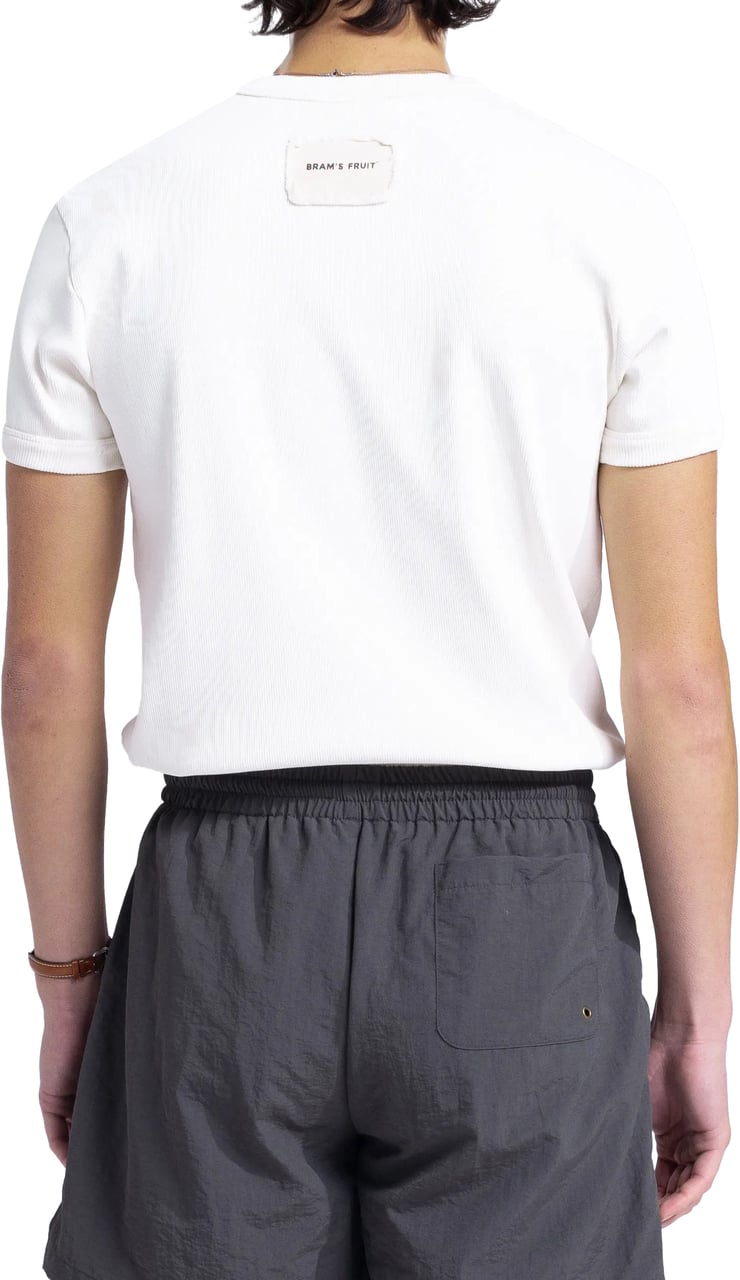 Bram's Fruit Heavy Rib T-Shirt Distressed - White Wit