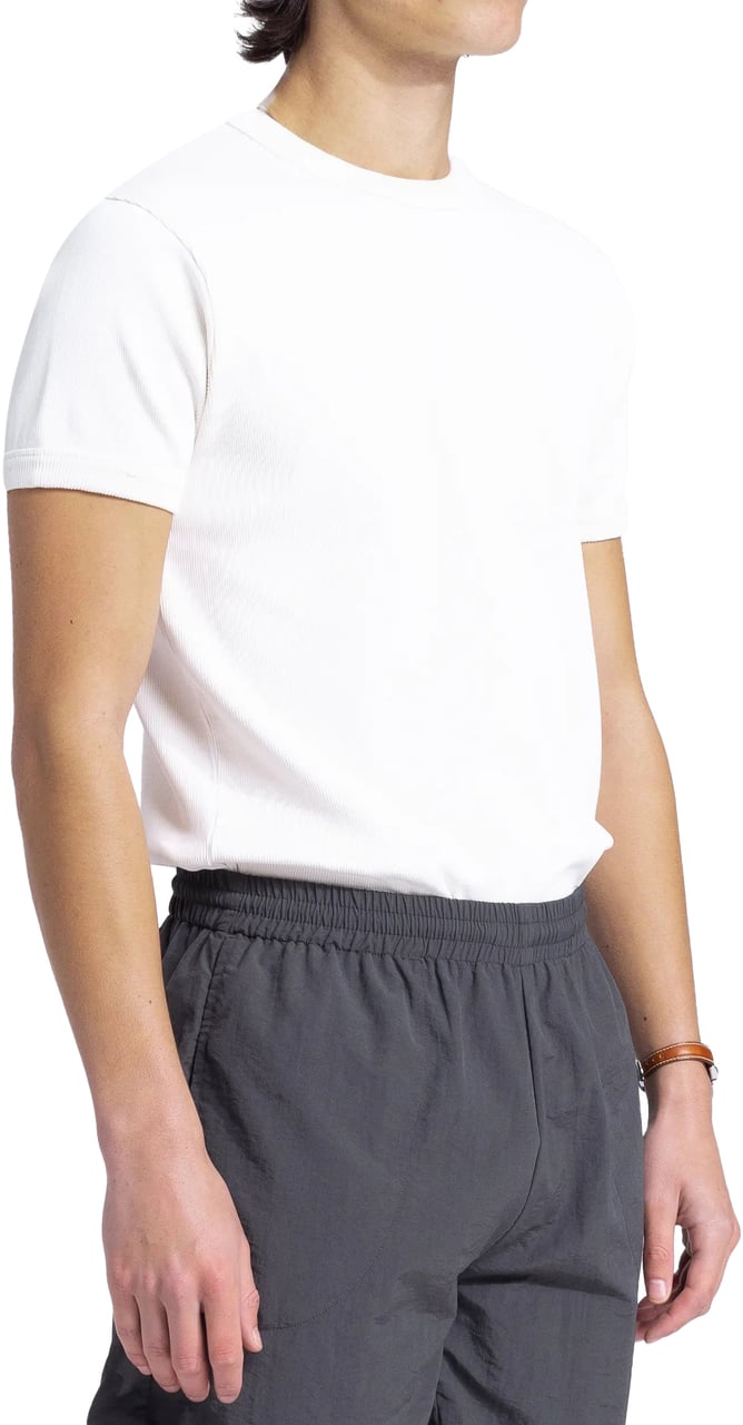 Bram's Fruit Heavy Rib T-Shirt Distressed - White Wit