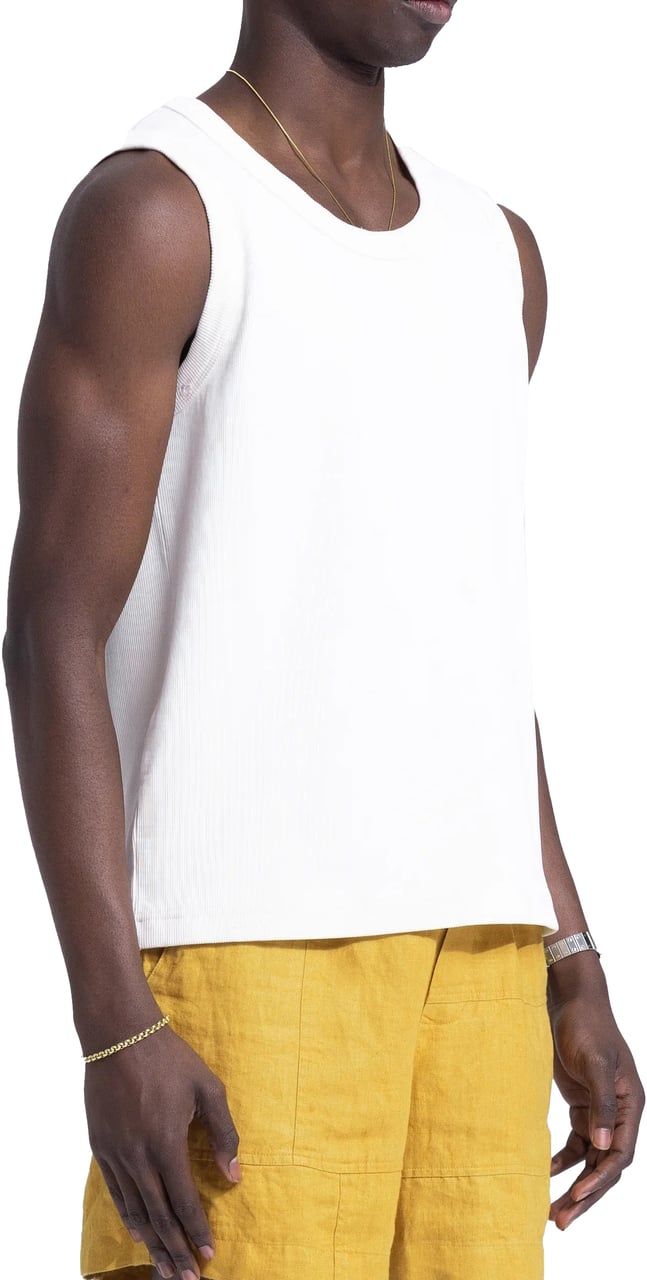 Bram's Fruit Heavy Rib Tanktop Distressed - White Wit
