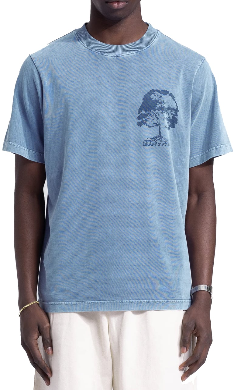 Bram's Fruit Roots T-Shirt - Washed Navy Blauw