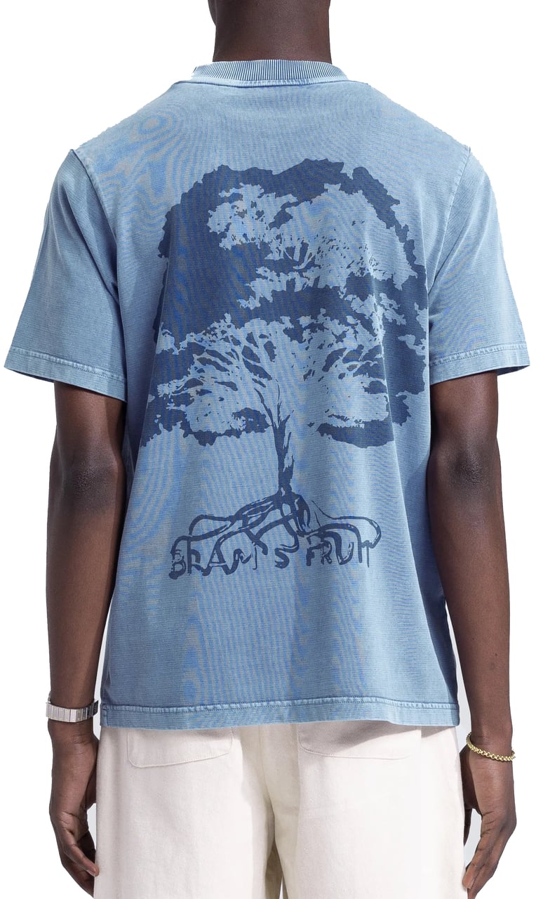Bram's Fruit Roots T-Shirt - Washed Navy Blauw