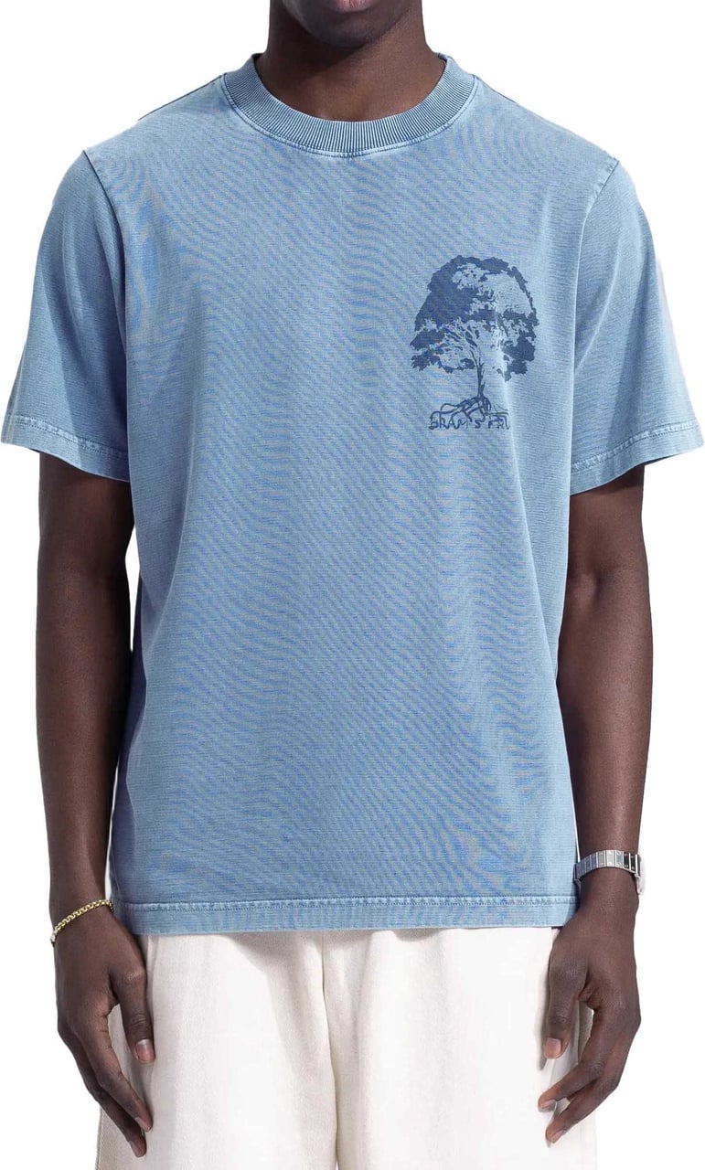 Bram's Fruit Roots T-Shirt - Washed Navy Blauw