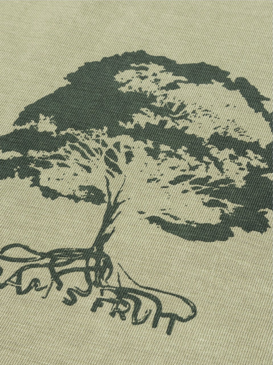 Bram's Fruit Roots T-Shirt - Washed Olive Green Groen