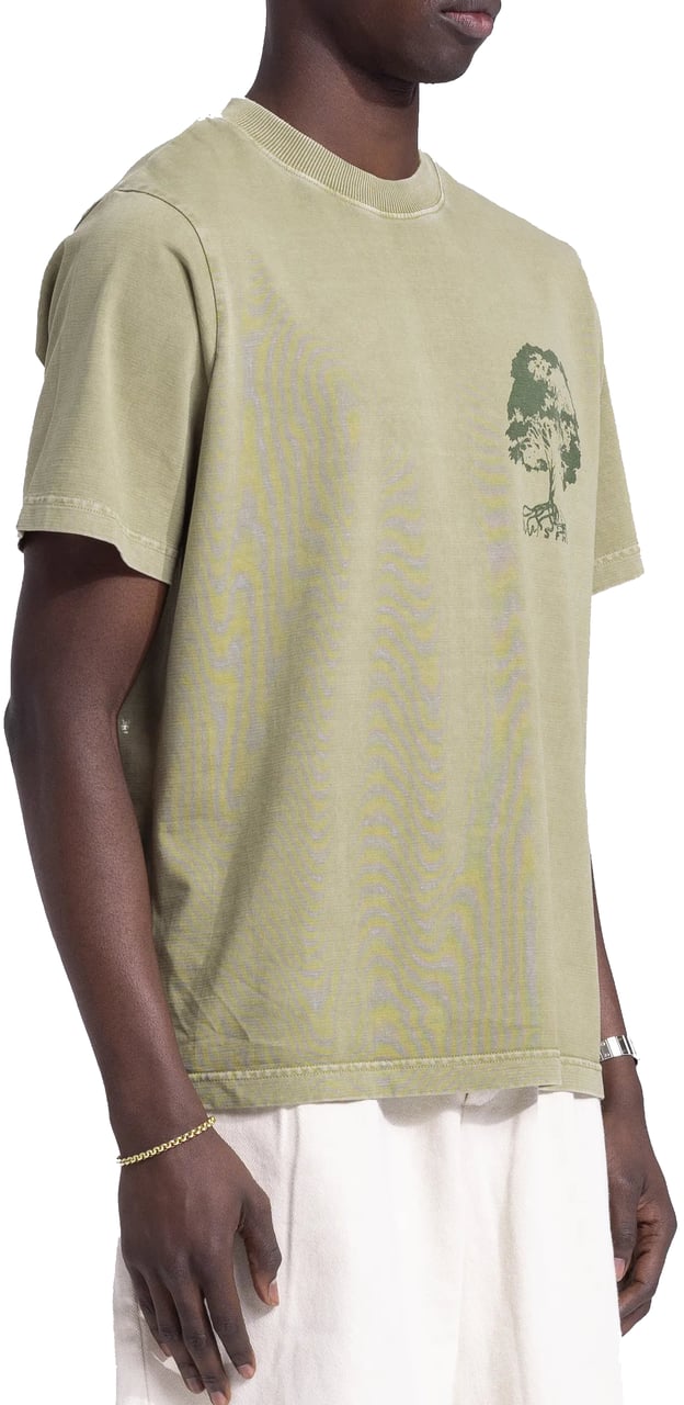 Bram's Fruit Roots T-Shirt - Washed Olive Green Groen