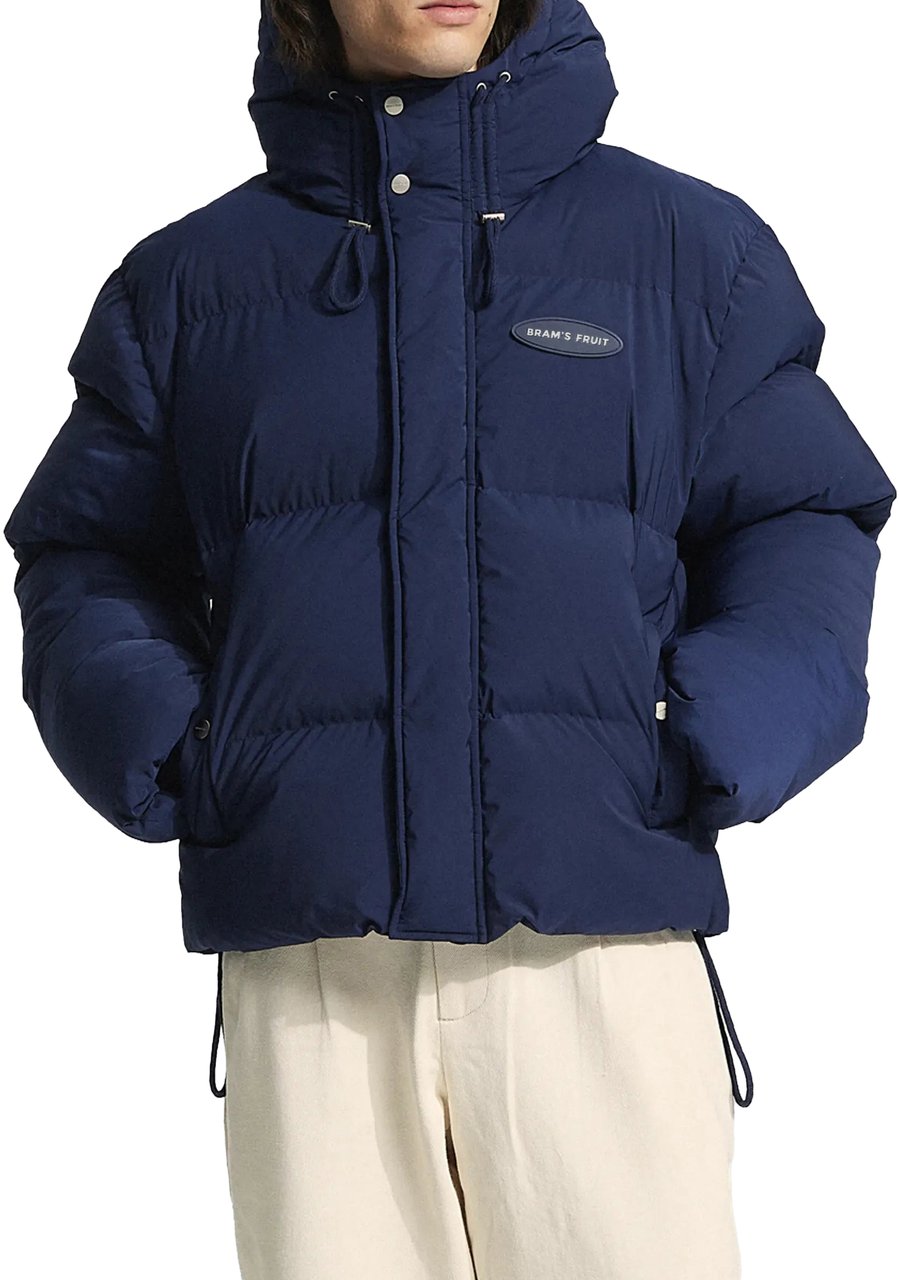 Bram's Fruit Hooded Puffer Jacket - Navy Blauw
