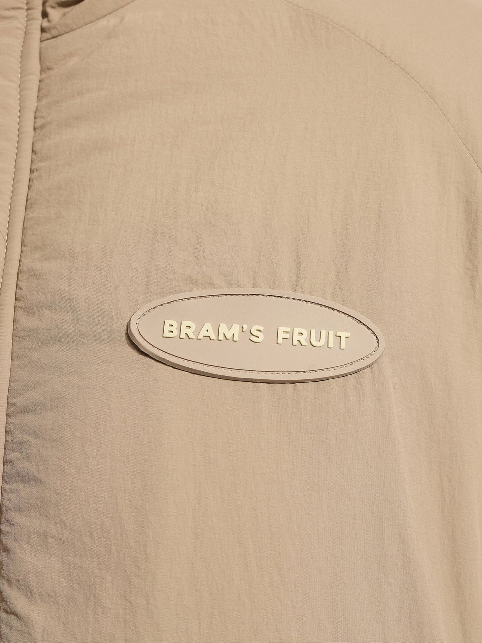 Bram's Fruit Emblem Patch Padded Trench Coat - Khaki Groen