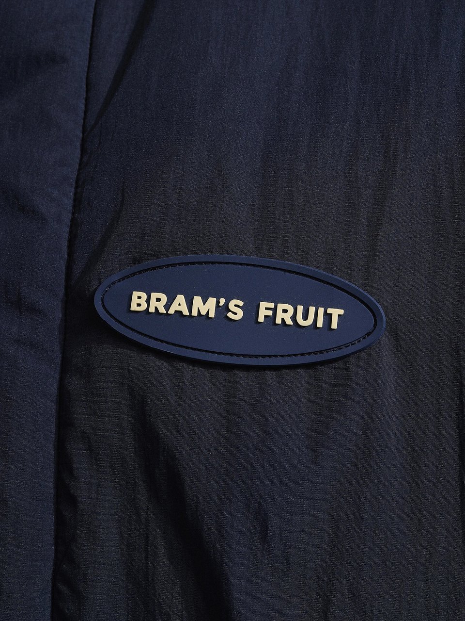 Bram's Fruit Emblem Patch Padded Trench Coat - Navy Blauw