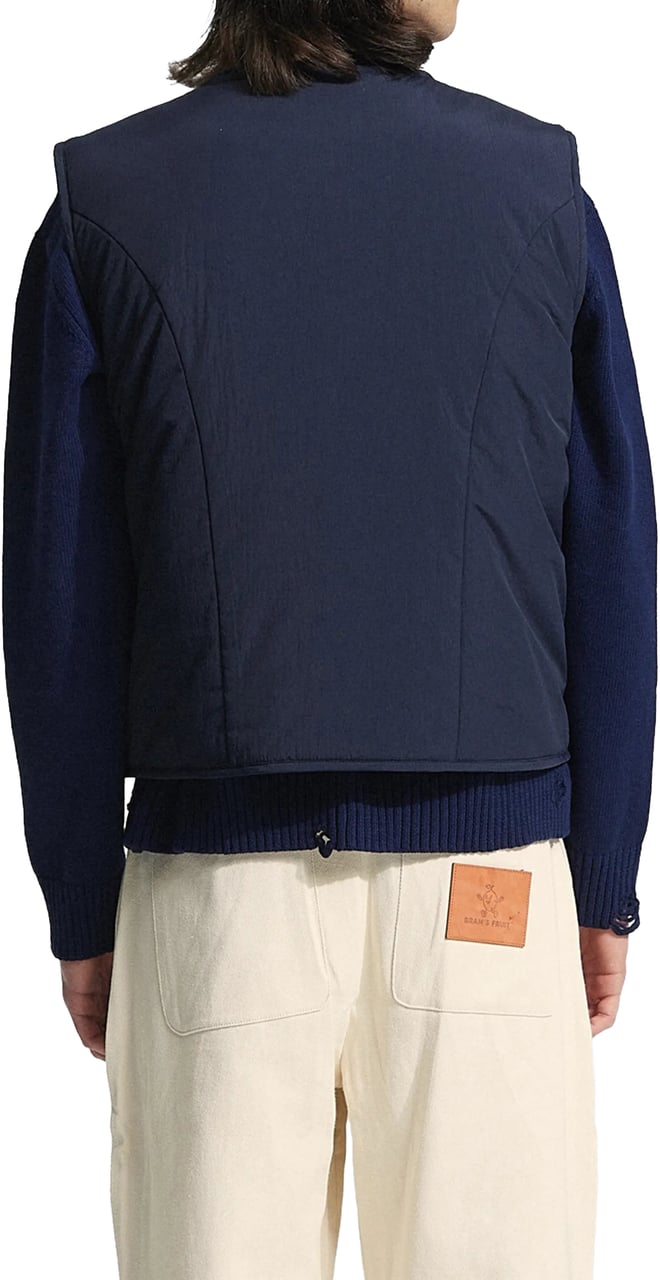 Bram's Fruit Emblem Patch Padded Vest - Navy Blauw