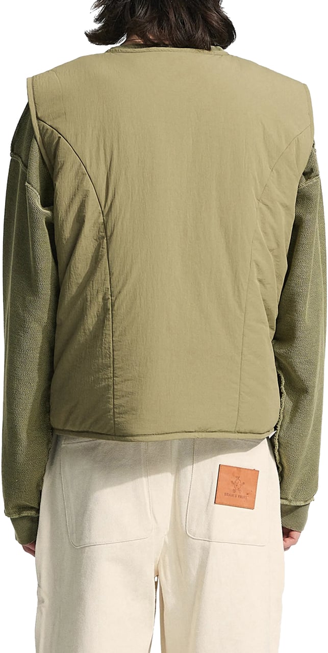 Bram's Fruit Emblem Patch Padded Vest - Green Groen