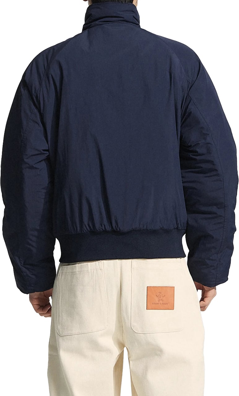 Bram's Fruit Emblem Patch Padded Jacket - Navy Blauw