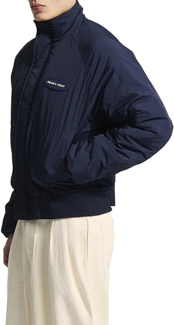 Bram's Fruit Emblem Patch Padded Jacket - Navy Blauw