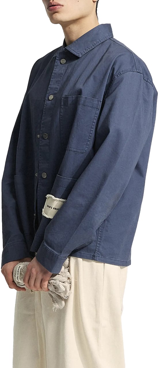 Bram's Fruit Chore Overshirt - Midnight Blue Blauw